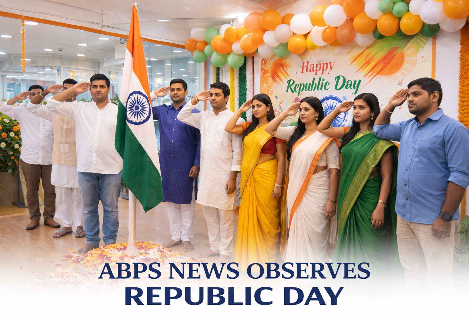 ଭାରତୀୟ ସଂବିଧାନର ଆଦର୍ଶକୁ ସମ୍ମାନ ଜଣାଇ ABPS News ରେ ଗଣତନ୍ତ୍ର ଦିବସ ପାଳନ